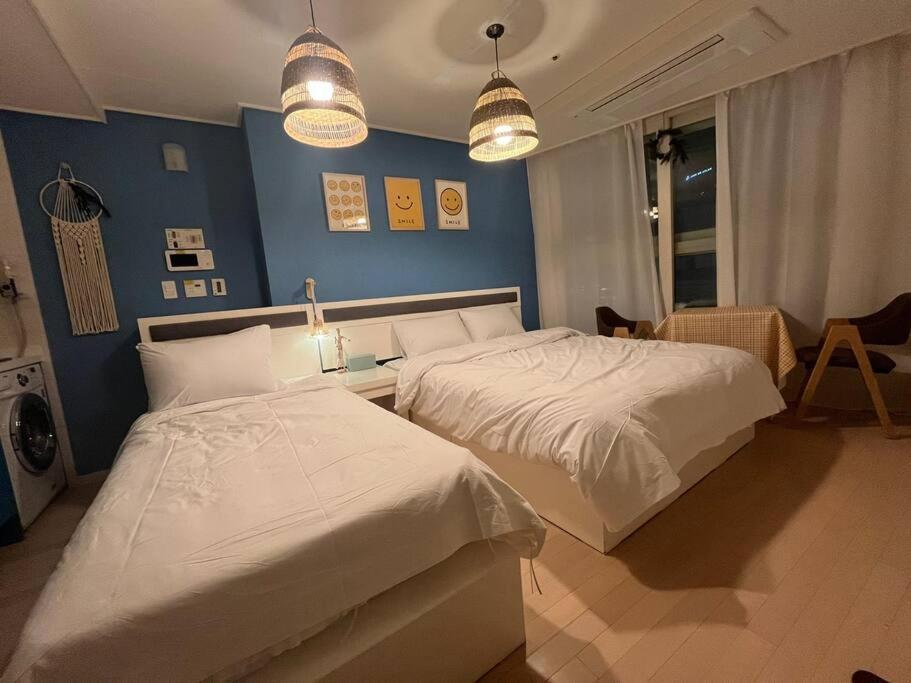 Haeundae Beach Stay #2Min Walk #2Beds بوسان المظهر الخارجي الصورة